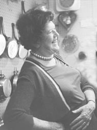Julia Child in her kitchen, late 70s